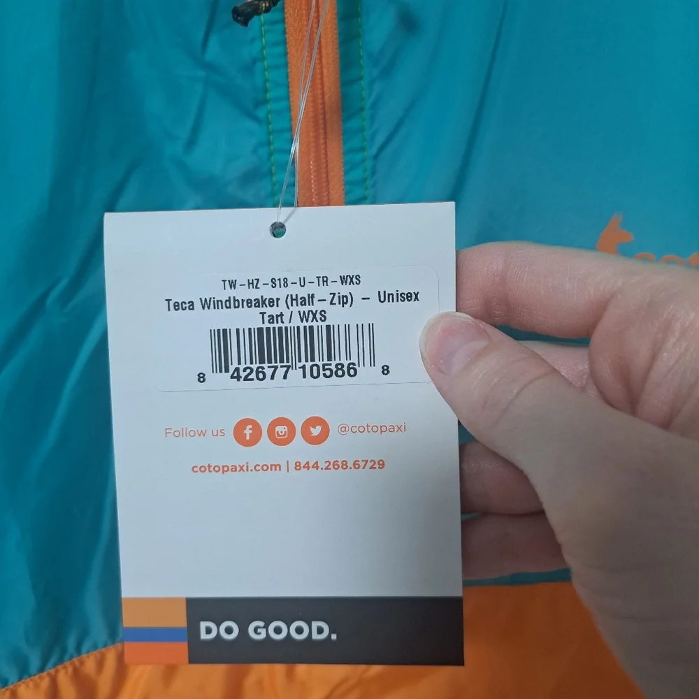 Cotopaxi Teca Half Zip Windbreaker Tart XS NWT